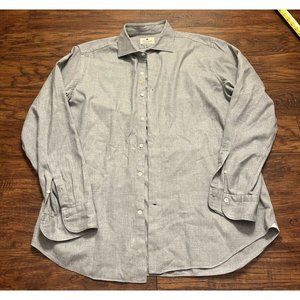 Giannetto Portofino XL Gray Button Up Dress Shirt